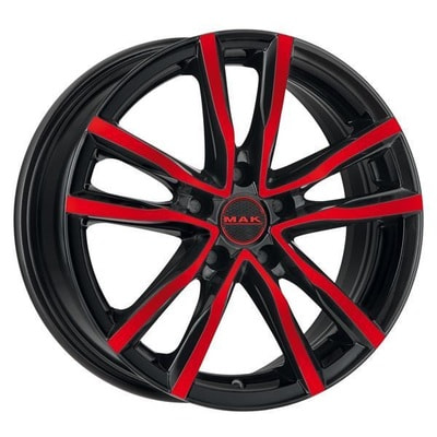  Mak 7x17 5/114,3/40/76 Mak MILANO BLACK AND RED . . (00065765) ()