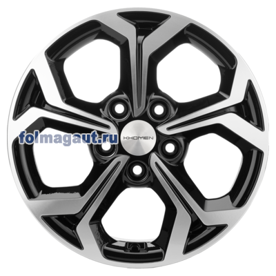  Khomen Wheels 6,5x16 5/114,3/43/67,1 Khomen Wheels KHW1606 BLACK FP . . (WHS520380) ()